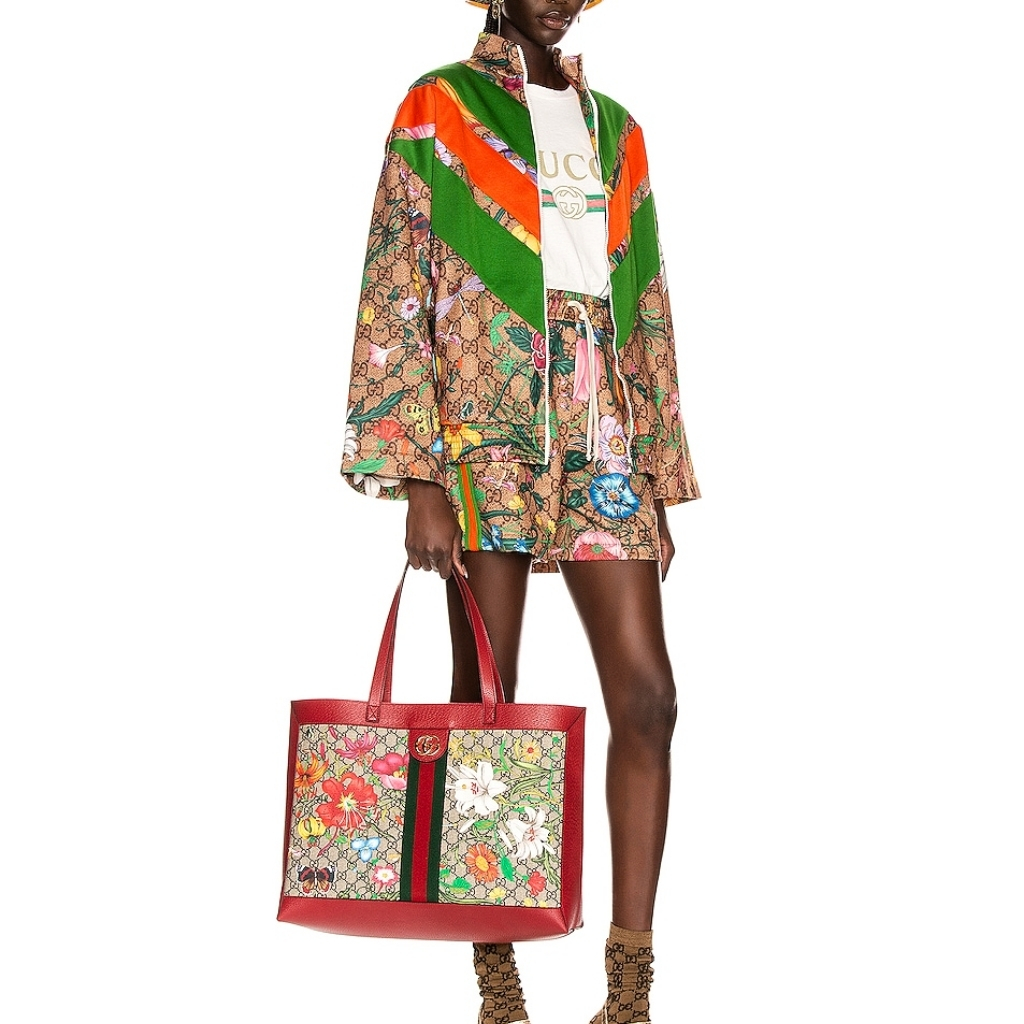 Gucci Ophidia GG Flora Medium Tote Bag Dark Red 44Cm 547947 HWHAC 8722 - Image 10