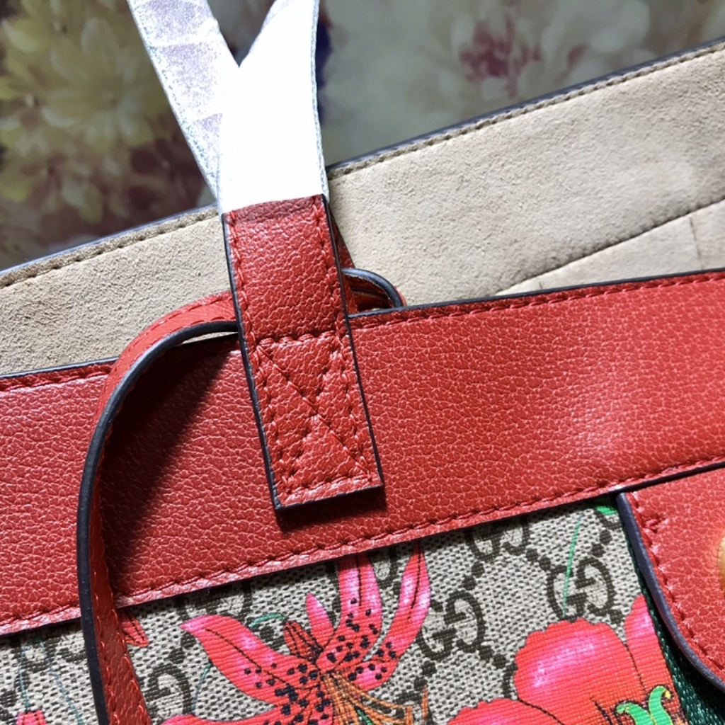 Gucci Ophidia GG Flora Medium Tote Bag Dark Red 44Cm 547947 HWHAC 8722 - Image 4