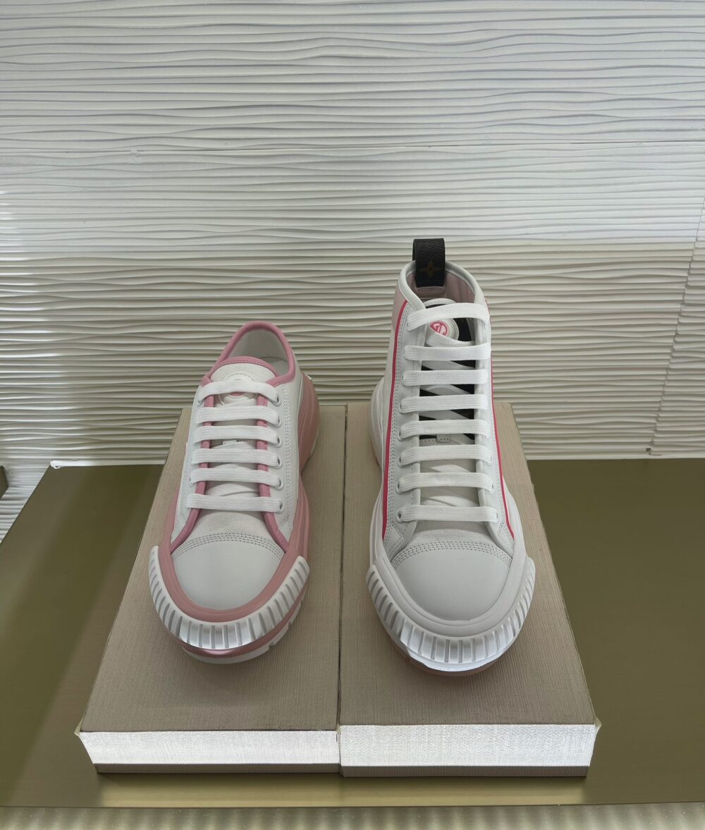 LOUIS VUITTON SQUAD SNEAKER ROSE CLAIR PINK 1AACW0 - Image 4