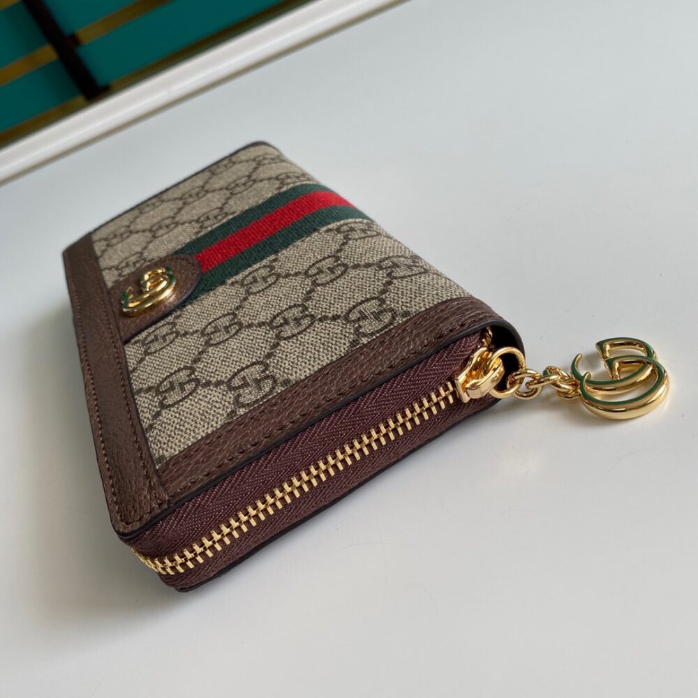 GUCCI OPHIDIA ZIP AROUND WALLET 19.5CM BROWN 523154 96IWG 8745 - Image 7