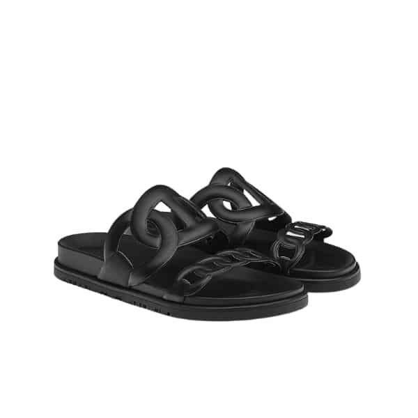 HERMES EXTRA SANDAL BLACK H222302Z 02350
