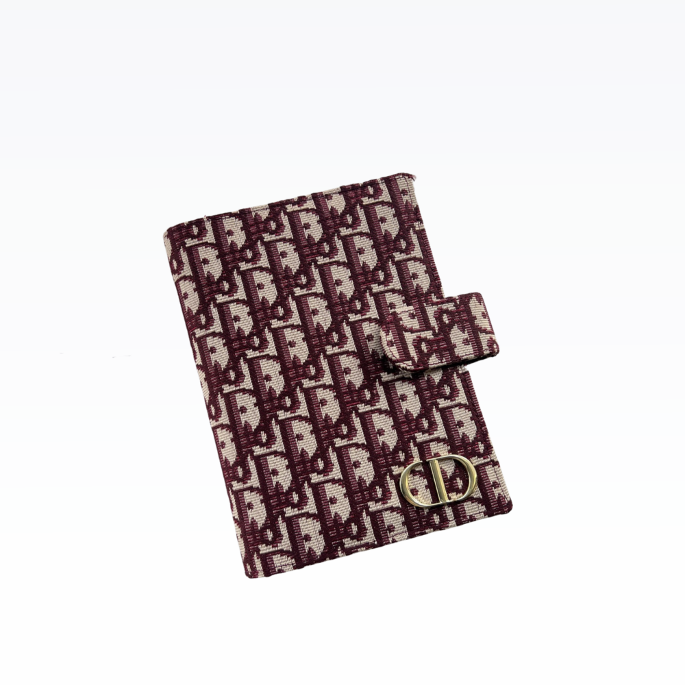 DIOR OBLIQUE JACQUARD WALLET RED 19CM
