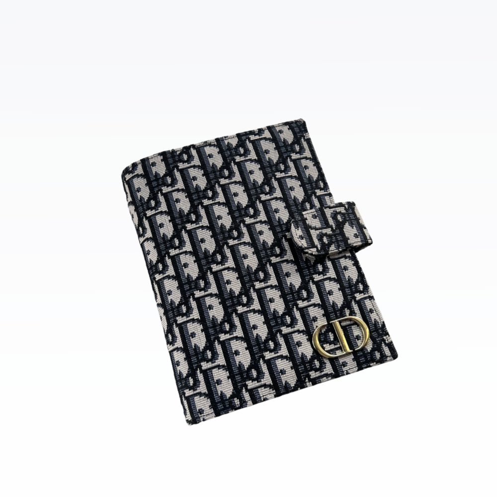 DIOR OBLIQUE JACQUARD WALLET BLACK 19CM