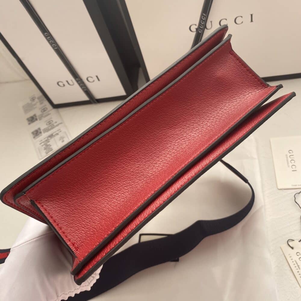 GUCCI QUEEN MARGARET GG SMALL TOP HANDLE BAG RED 25.5CM - Image 6