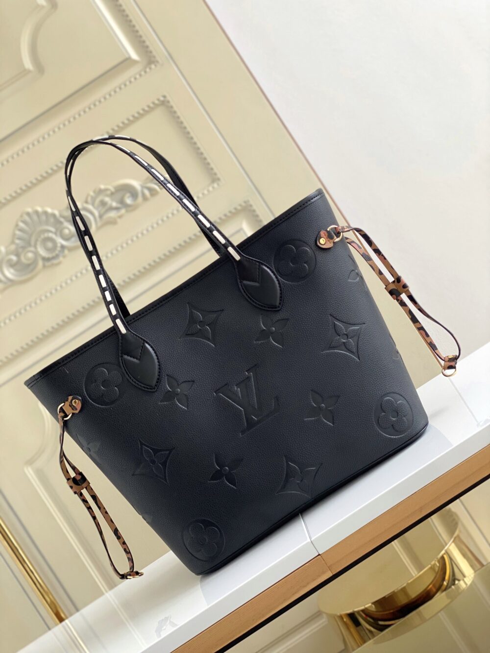 LOUIS VUITTON BOLSA NEVERFULL MM BLACK 31CM M45856 - Image 7