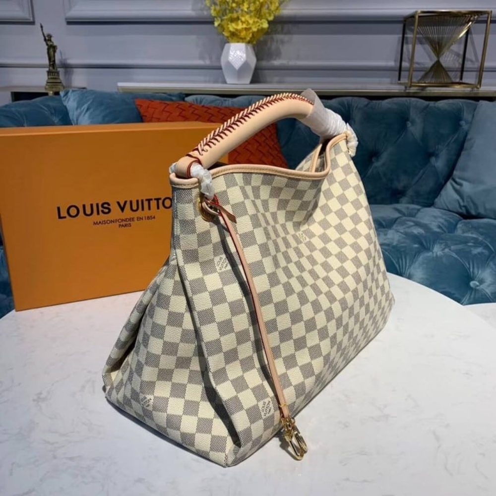 Louis Vuitton Artsy MM Damier Azur Canvas Cream 41Cm N40253 - Image 4