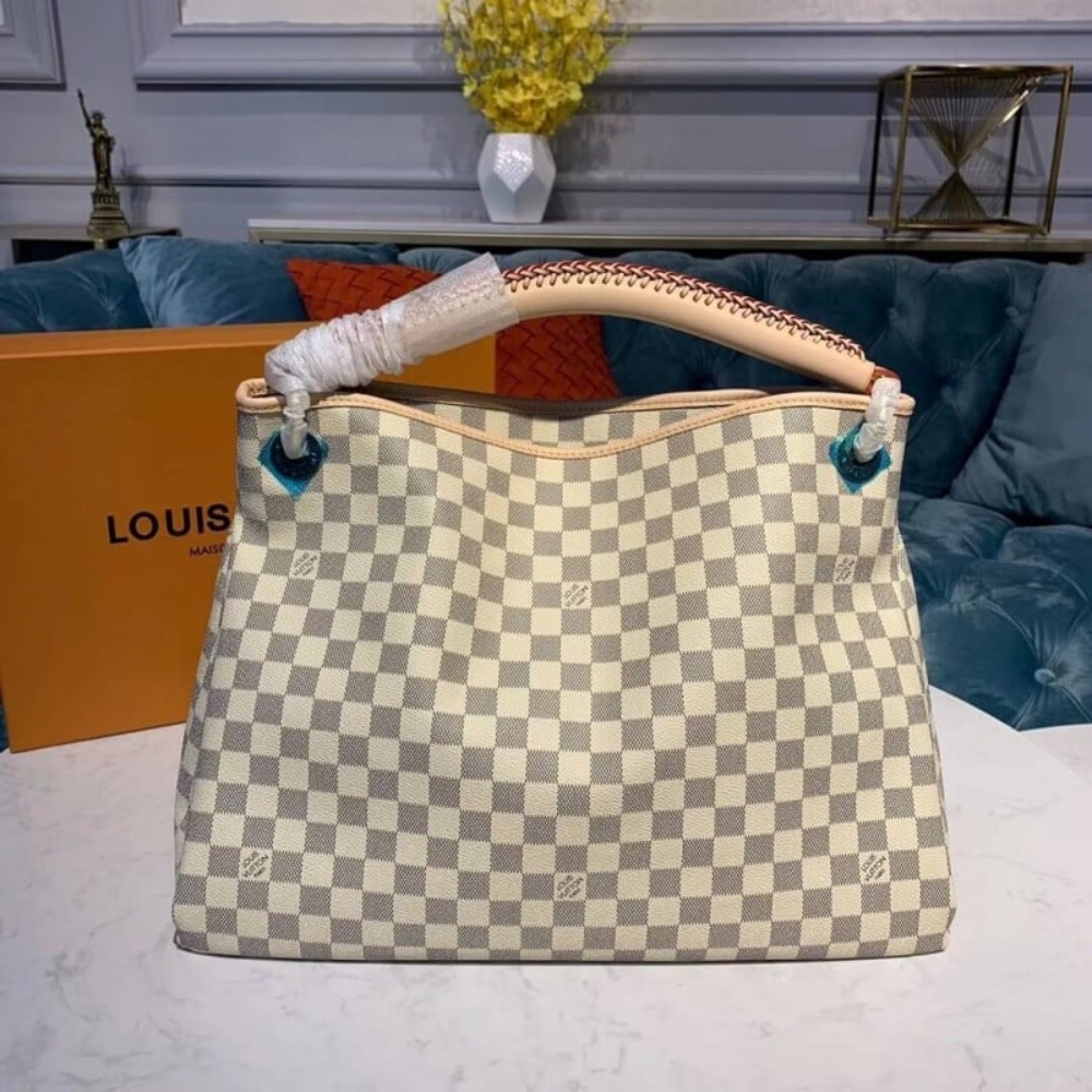 Louis Vuitton Artsy MM Damier Azur Canvas Cream 41Cm N40253 - Image 3