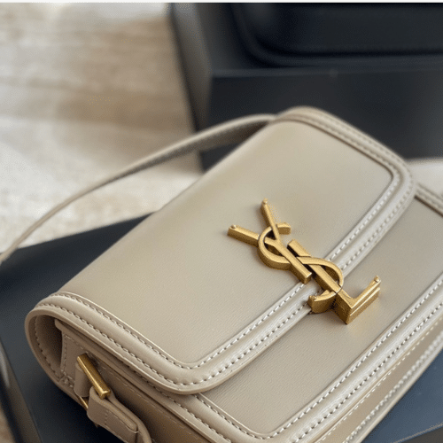 SAINT LAURENT SOLFERINO SMALL SATCHEL IN BOX SAINT LAURENT LEATHER BLANC VINTAGE - Image 3