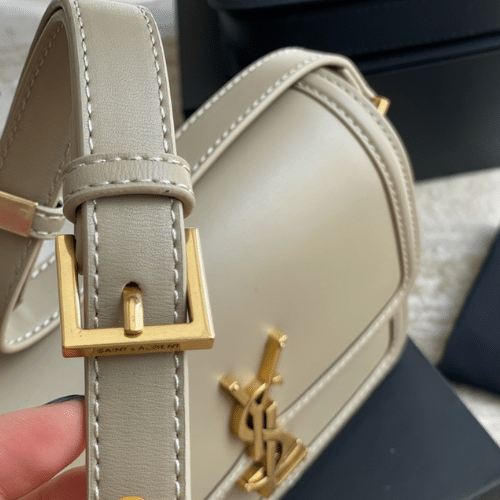 SAINT LAURENT SOLFERINO SMALL SATCHEL IN BOX SAINT LAURENT LEATHER BLANC VINTAGE - Image 4