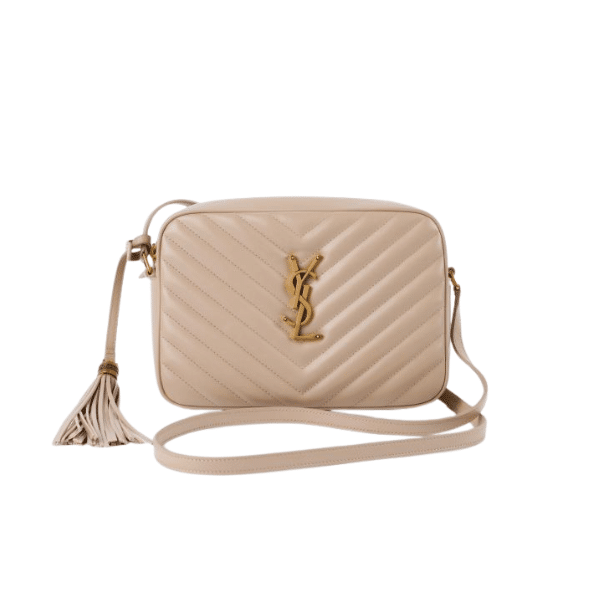 SAINT LAURENT LOU CAMERA BAG IN QUILTED LEATHER BEIGE GOLD 23CM 612544DV7072721