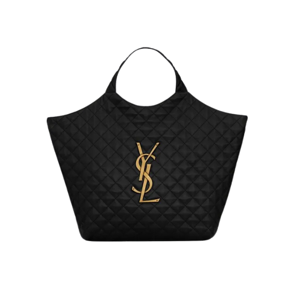 SAINT LAURENT ICARE MAXI SHOPPING BAG IN QUILTED BLACK 58CM 698651AAANG1000