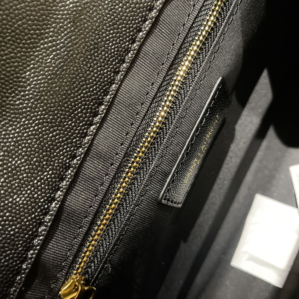 SAINT LAURENT CASSANDRE MATELASSÉ LEATHER FLAP BAG BLACK 24CM - Image 8