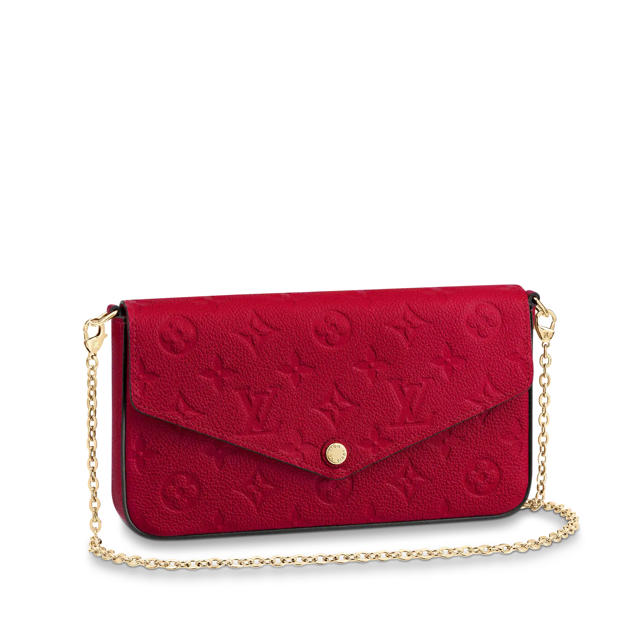 LOUIS VUITTON POCHETTE FÉLICIE RED 21CM M63700