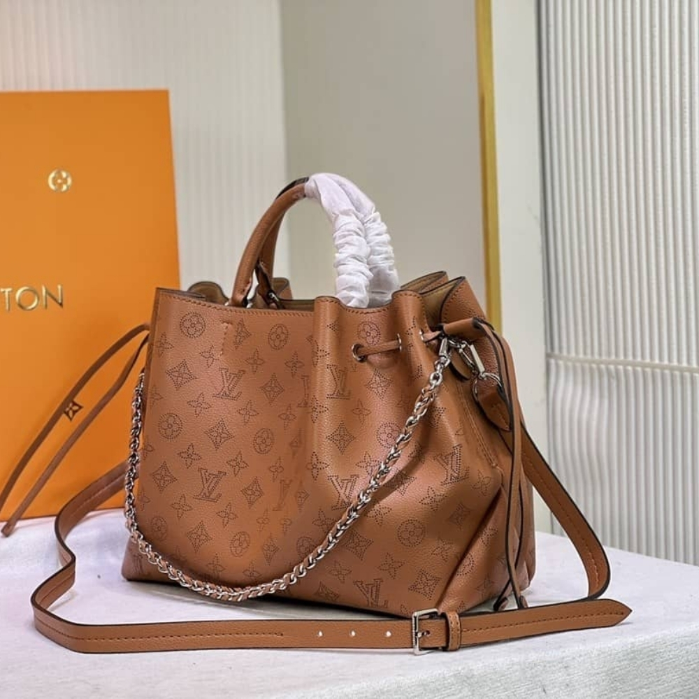 Louis Vuitton Bella Tote Mahina Arizona Brown 32Cm M59655 - Image 4