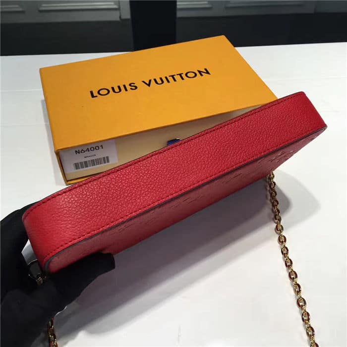 LOUIS VUITTON POCHETTE FÉLICIE RED 21CM M63700 - Image 4