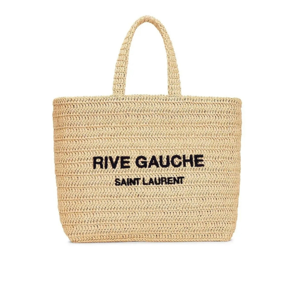 Saint Laurent Rive Gauche Supple Tote Bag In Raffia Crochet 38Cm 688864 GAAA1 2086