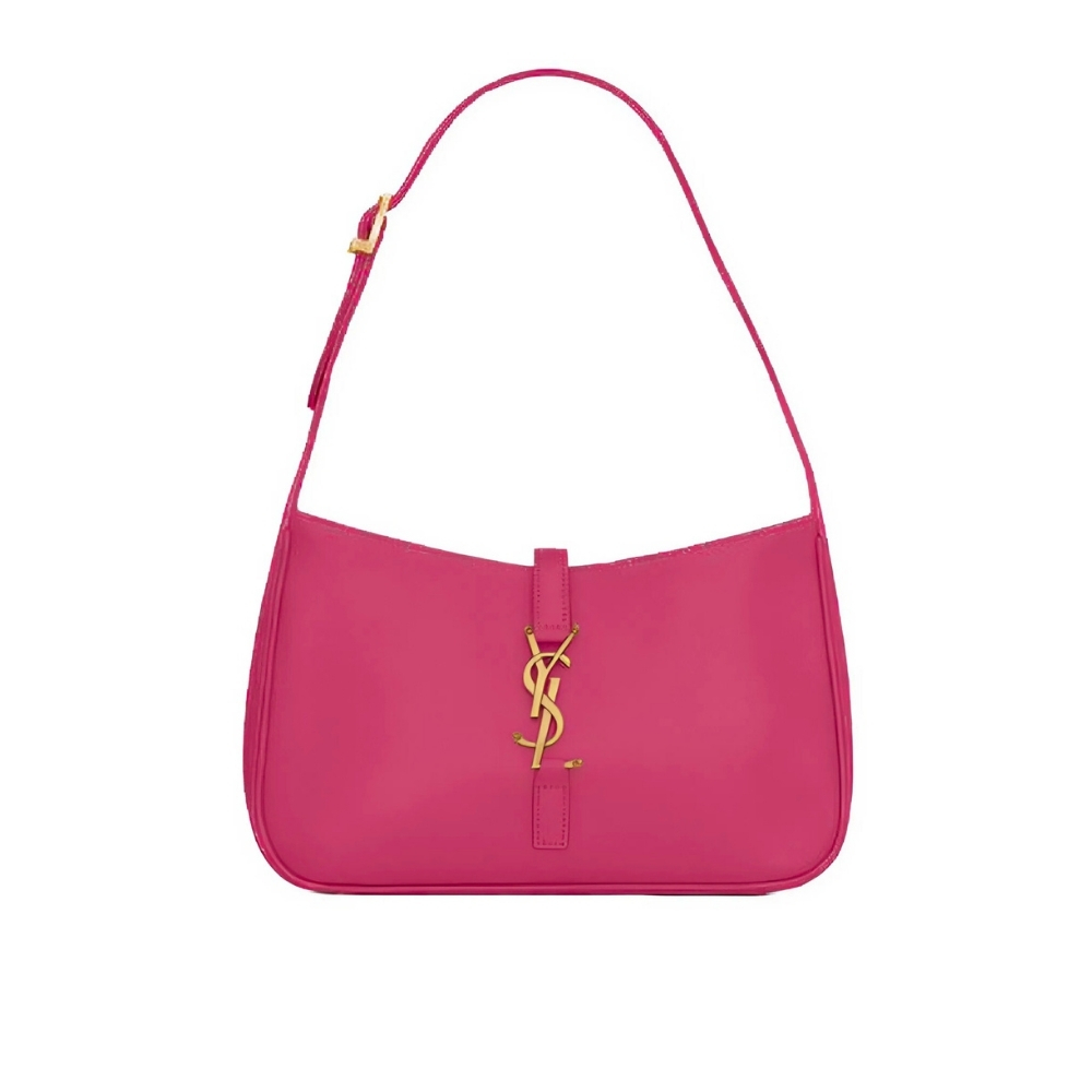 SAINT LAURENT LE 5 À 7 HOBO BAG IN SMOOTH LEATHER PINK 25CM 6572282R20W5623