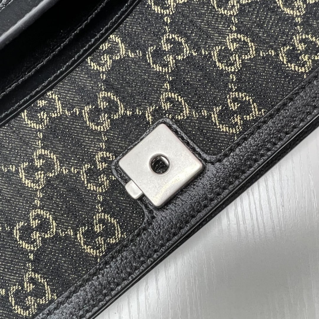 GUCCI DIONYSUS SMALL GG SHOULDER BAG BLACK 25CM 499623 UN3BN 1274 - Image 5