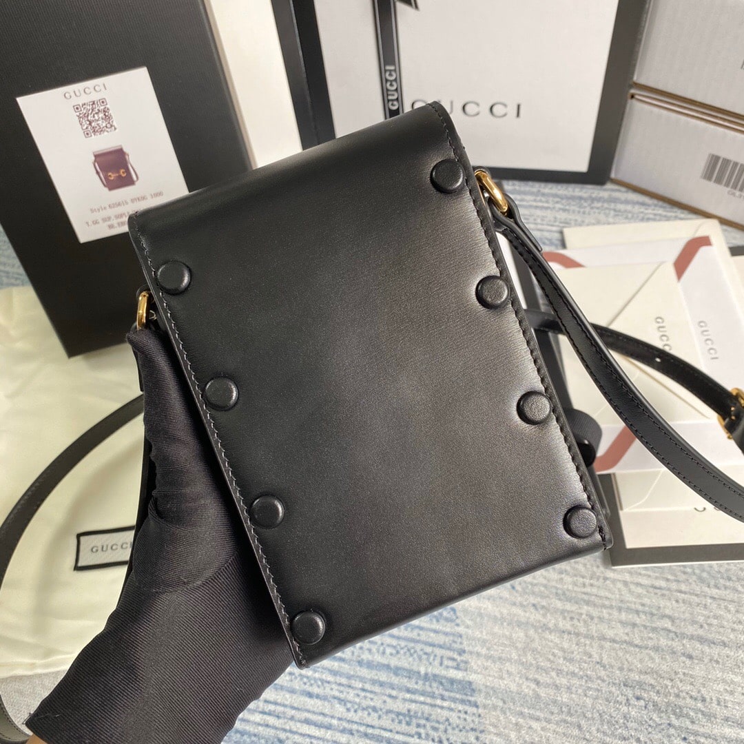GUCCI HORSEBIT 1955 MINI BAG BLACK 17CM 625615 0YK0G 1000 - Image 10