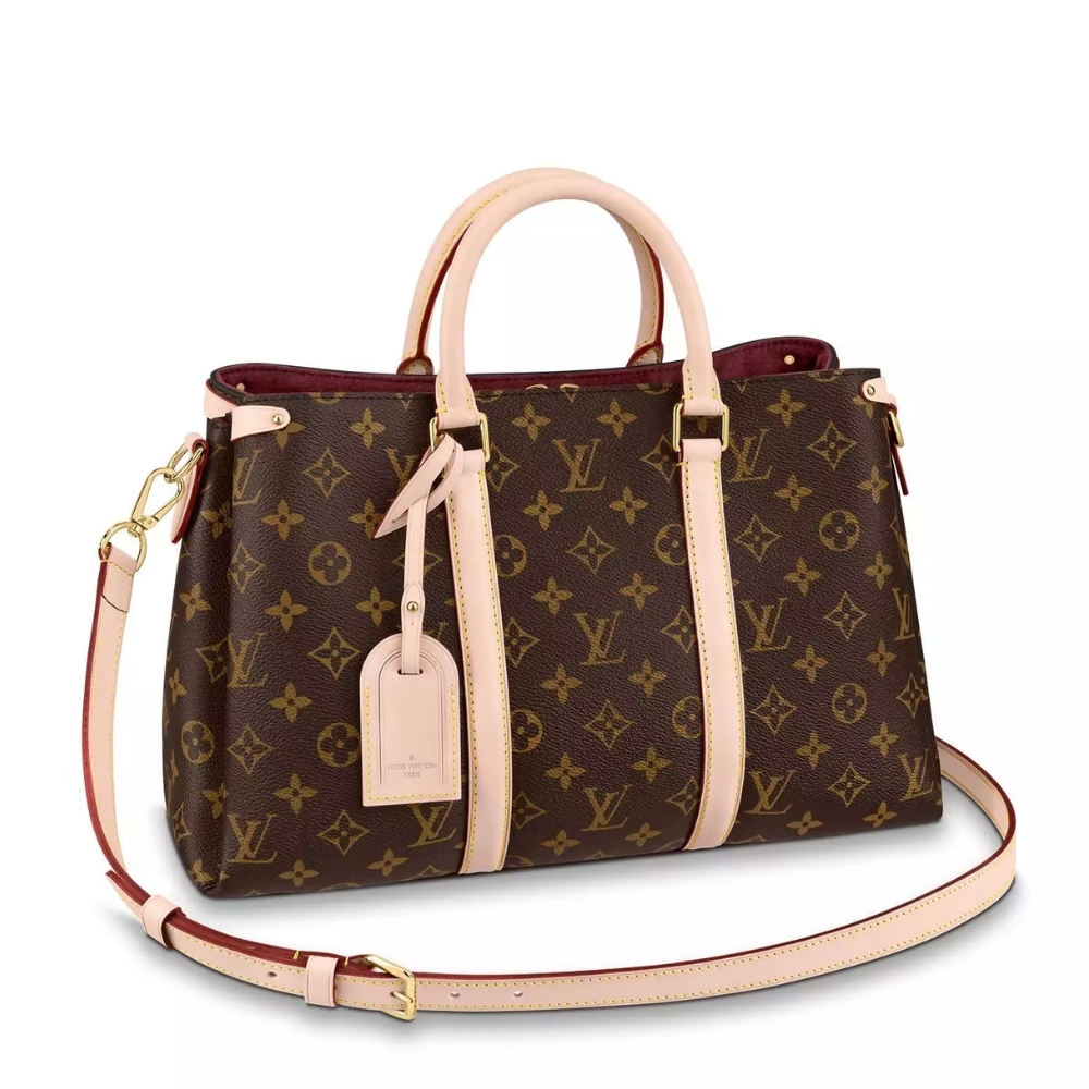 LOUIS VUITTON SOUFFLOT MM BAG MONOGRAM CANVAS PINK 36CM M44816