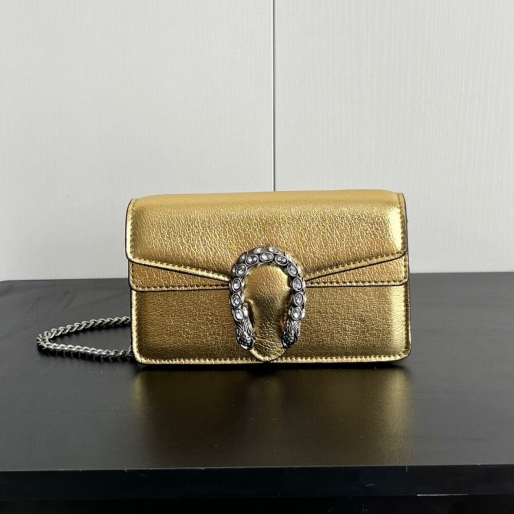 Alternative view of GUCCI WOMEN'S DIONYSUS MINI BAG GOLD LAME 16CM 476432 1TRBN 8089