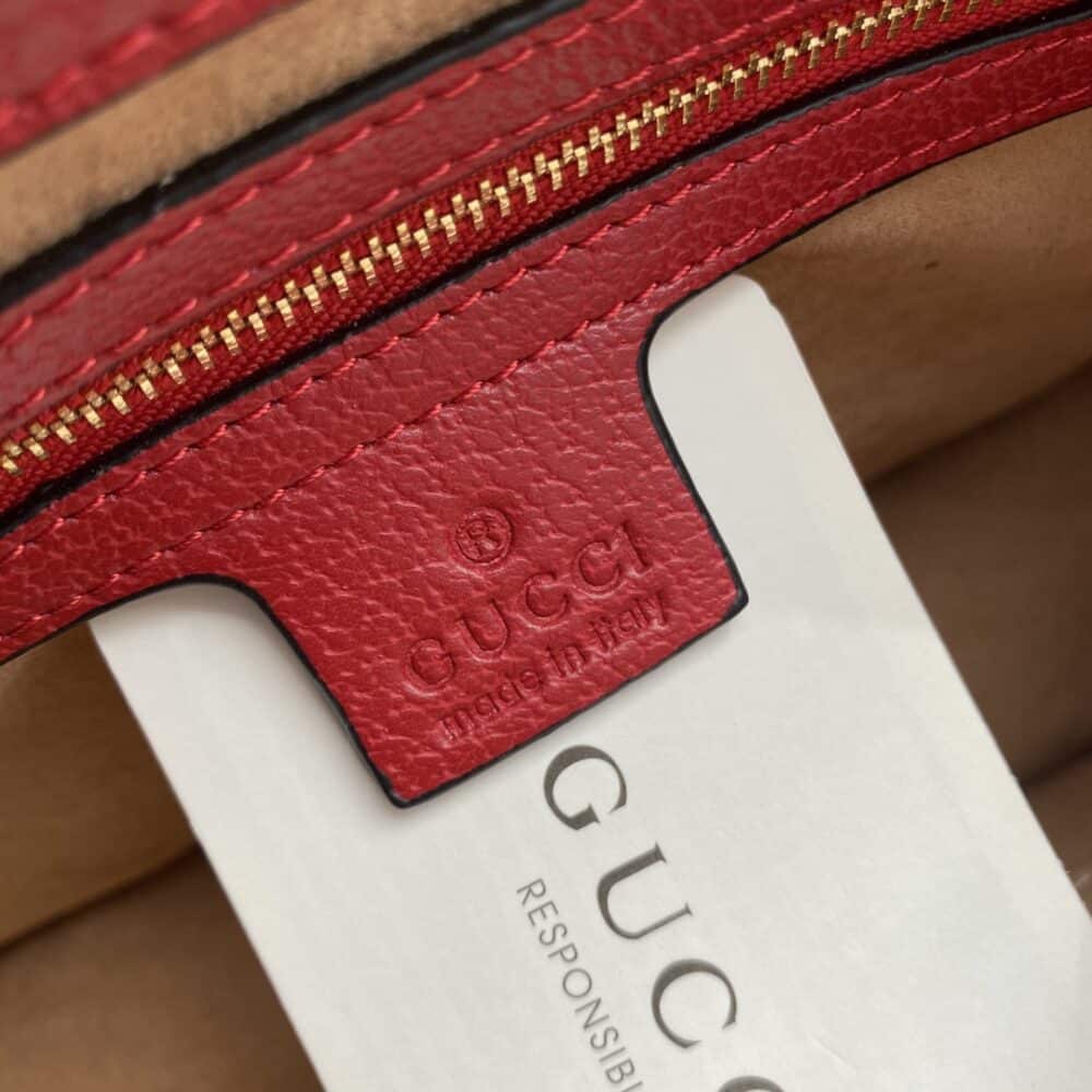 GUCCI QUEEN MARGARET GG SMALL TOP HANDLE BAG RED 25.5CM - Image 8