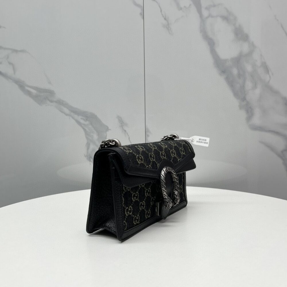 Alternative view of GUCCI DIONYSUS SMALL GG SHOULDER BAG BLACK 25CM 499623 UN3BN 1274