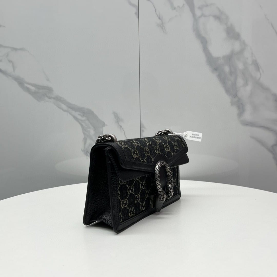 GUCCI DIONYSUS SMALL GG SHOULDER BAG BLACK 25CM 499623 UN3BN 1274 - Image 2