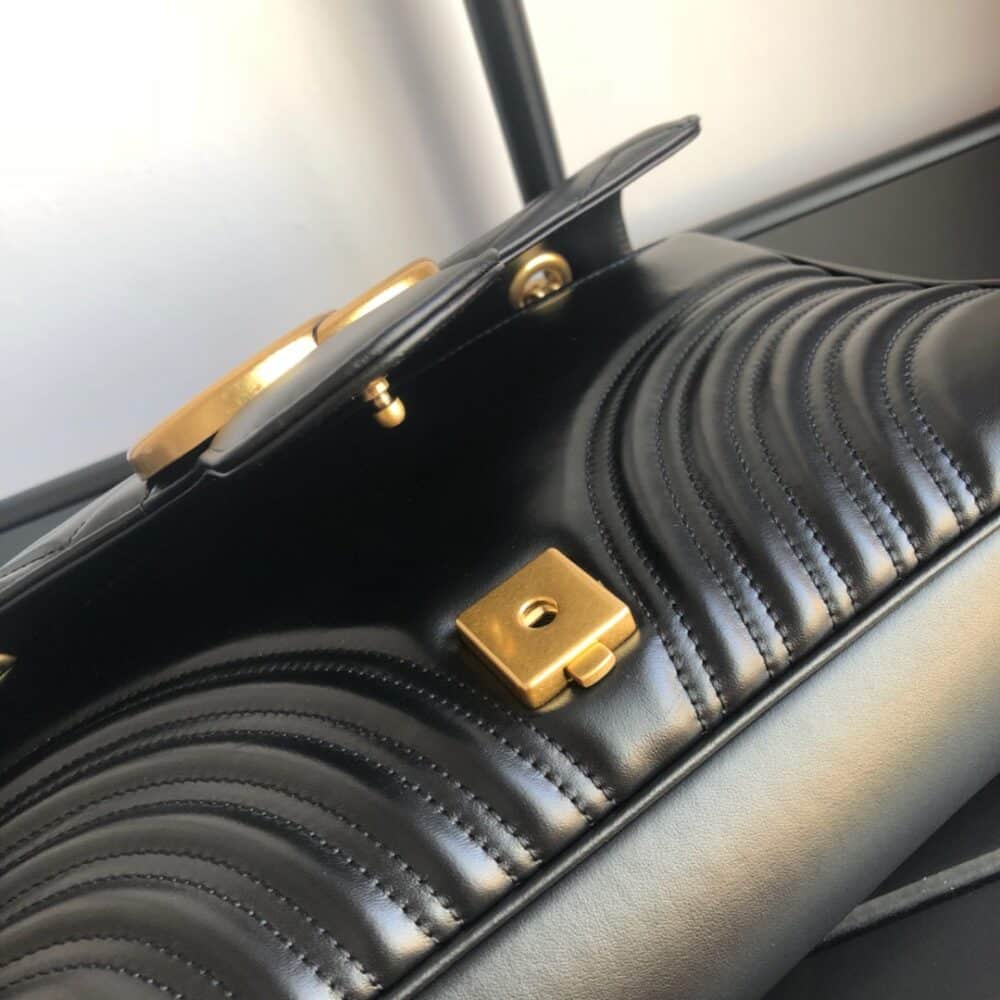 GUCCI MARMONT MEDIUM MATELASSÉ SHOULDER BAG 26CM 443496 DTDIT 1000 - Image 9
