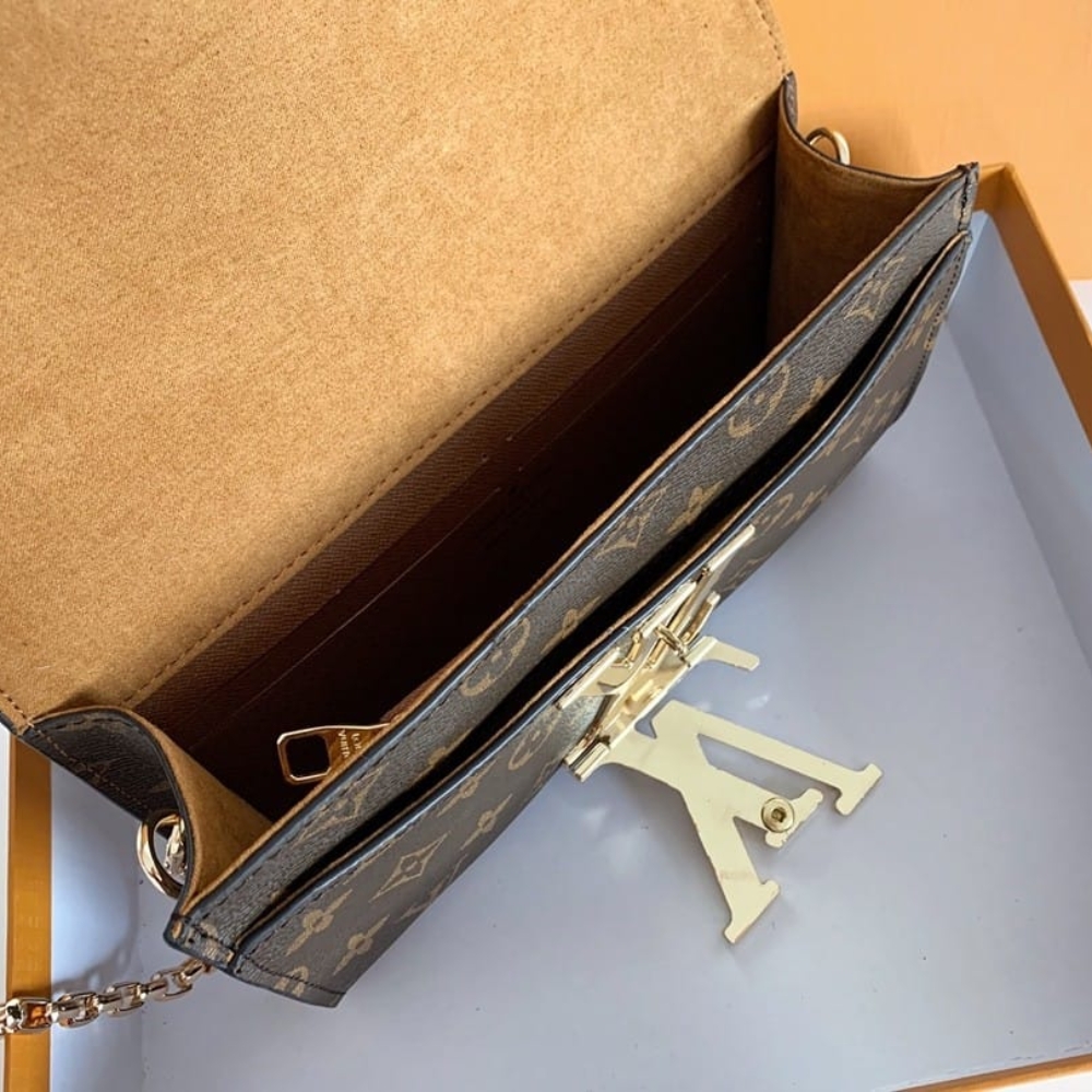 Louis Vuitton Pochette Louise Chain Monogram Canvas Brown 23Cm - Image 4