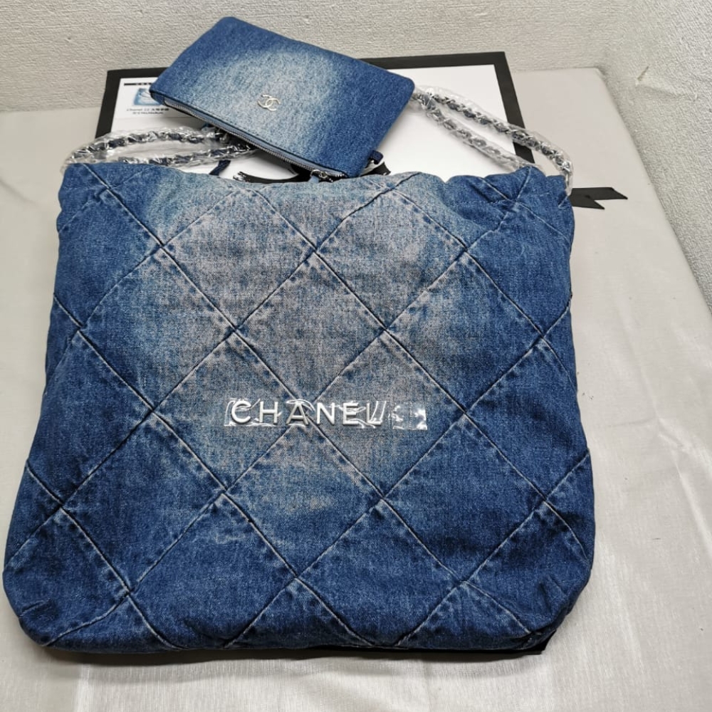 Alternative view of Chanel 22 Handbag Washed Denim Blue 41Cm AS3261 B10439 NM981