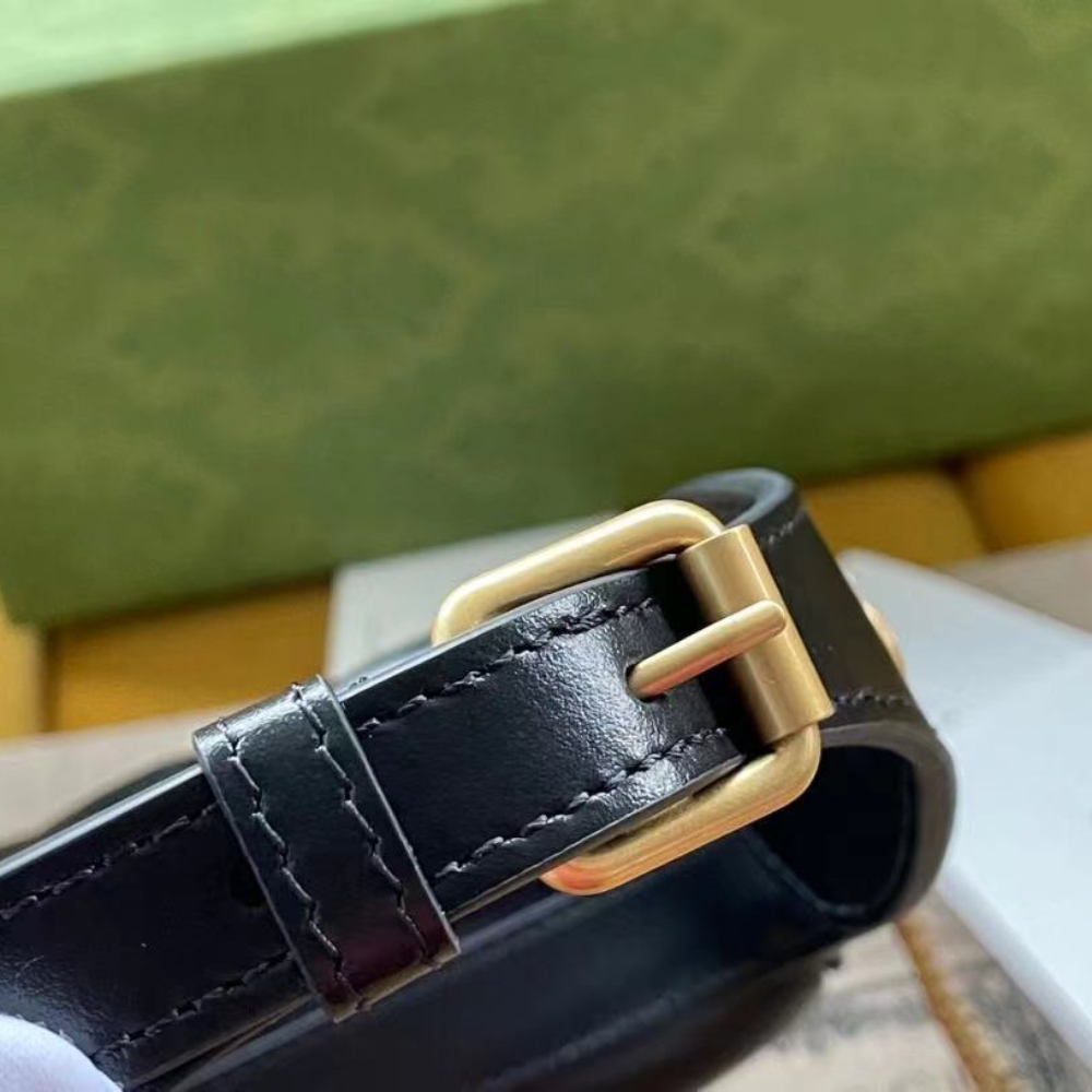 GUCCI GG MARMONT SMALL SHOULDER BAG BLACK 21CM 699514 DTDHT 1000 - Image 5