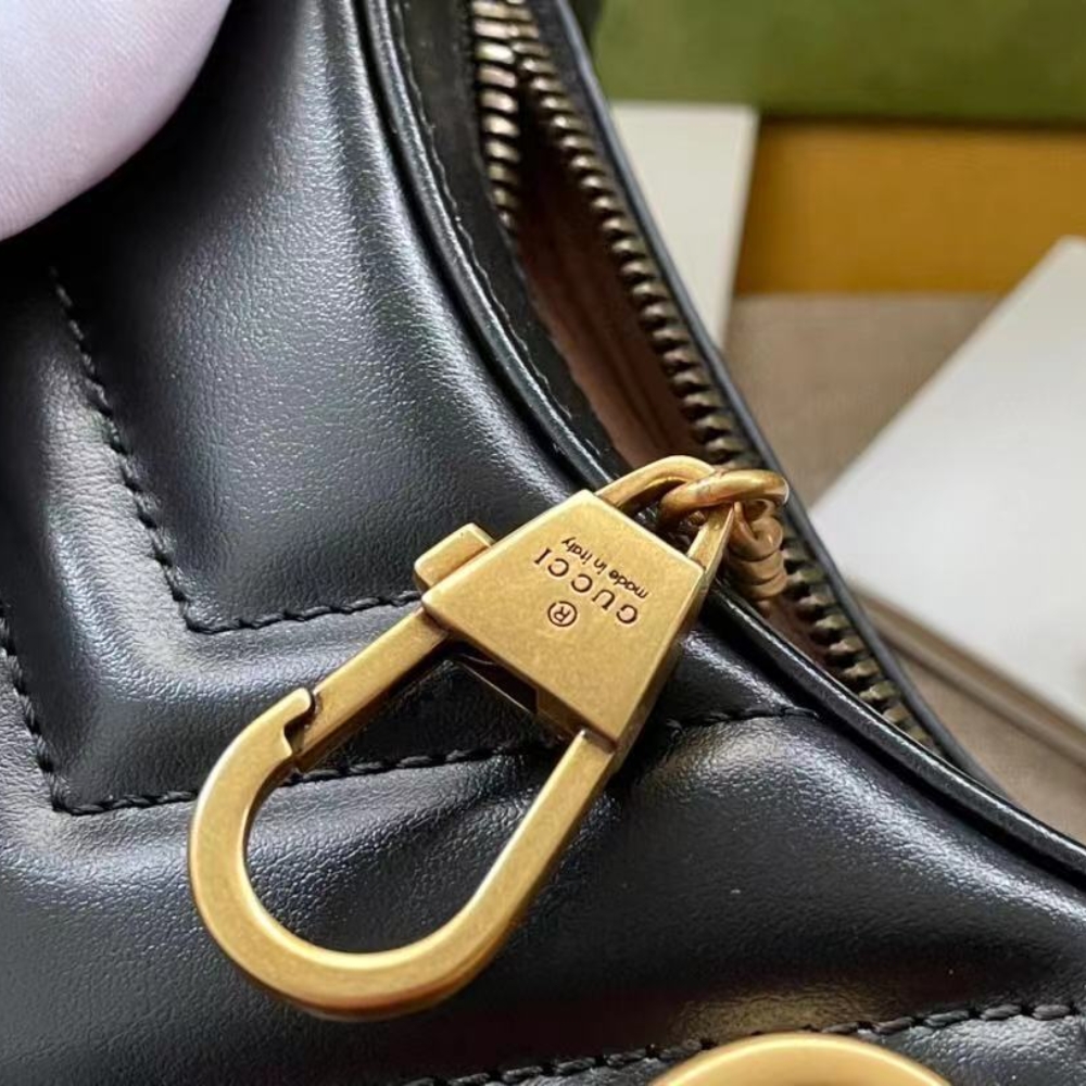 GUCCI GG MARMONT SMALL SHOULDER BAG BLACK 21CM 699514 DTDHT 1000 - Image 6