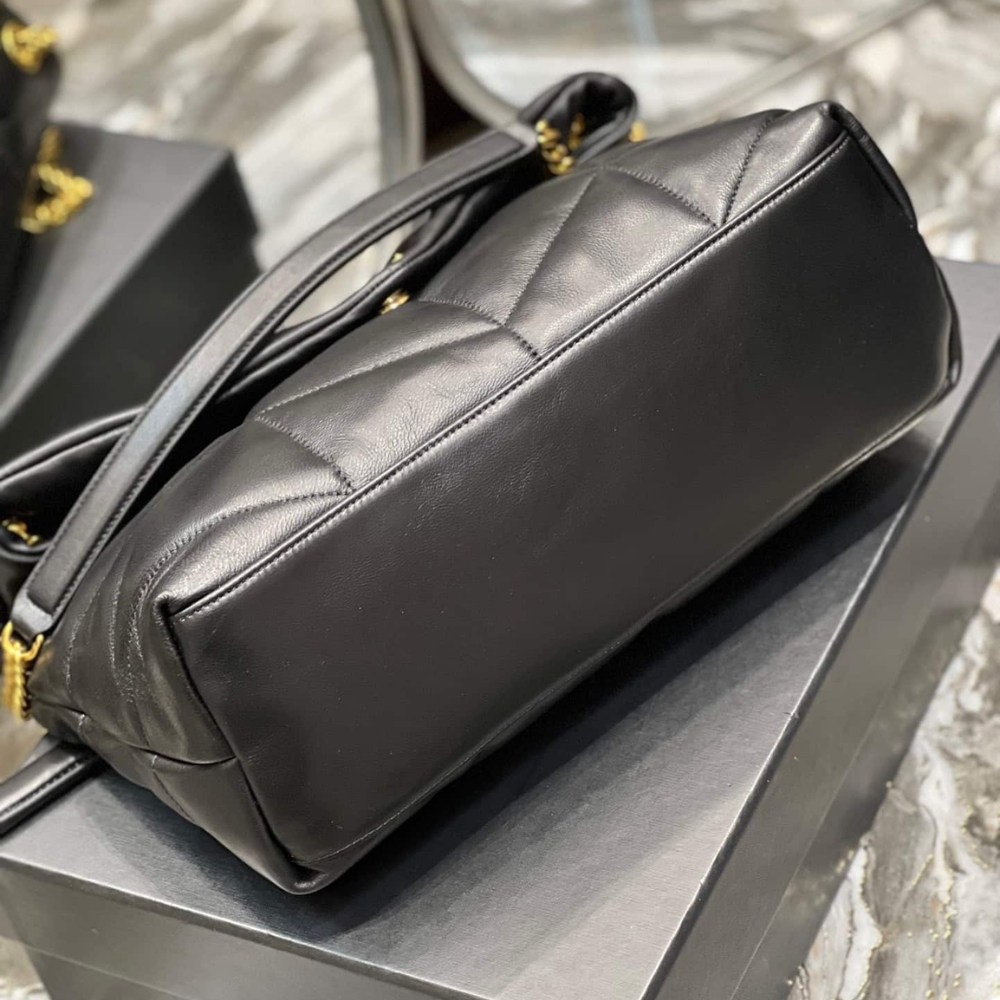 Saint Laurent Puffer Medium In Leather Gold Hardware Black 35cm 5774751EL071000 - Image 7