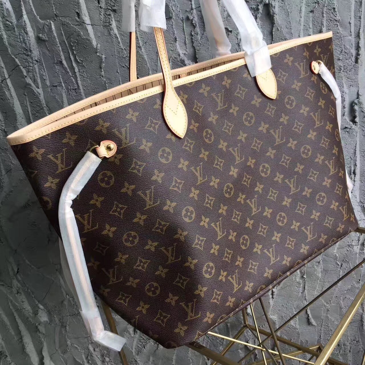 LOUIS VUITTON NEVERFULL GM MONOGRAM BEIGE 39CM M40990 - Image 2