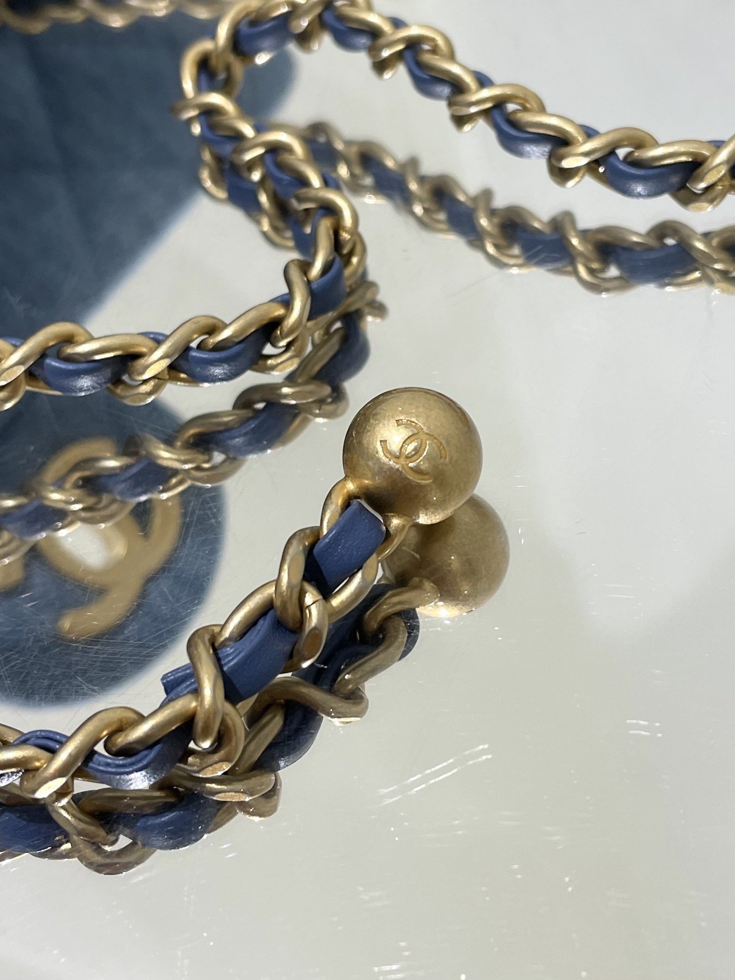 CHANEL DENIM RECTANGULAR CRUSH GHW 20CM - Image 4