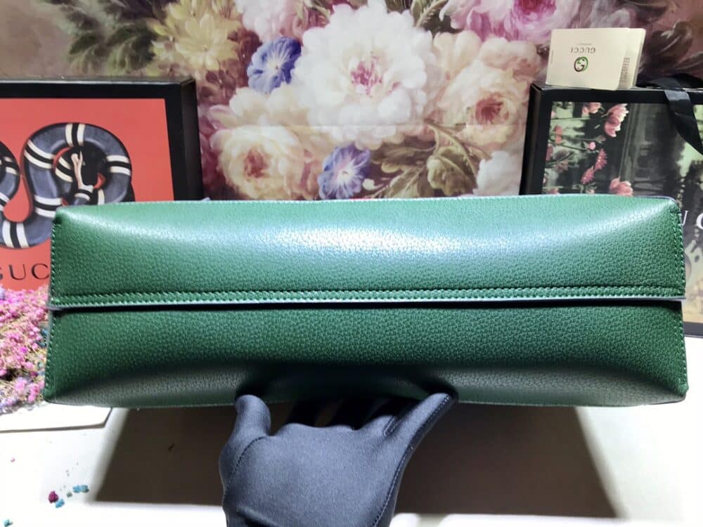 GUCCI OPHIDIA GG FLORA MEDIUM TOTE GREEN 44CM - Image 5