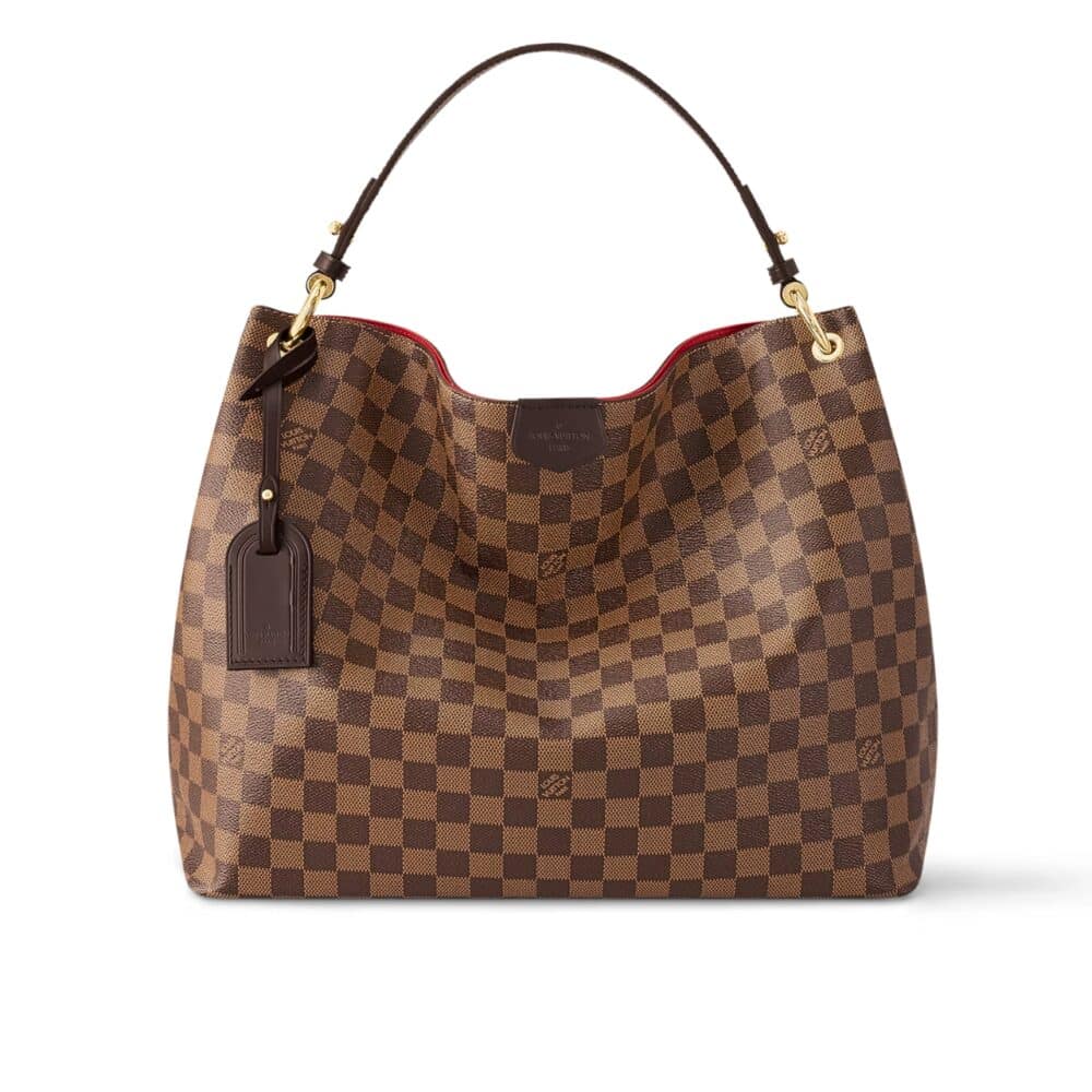 LOUIS VUITTON GRACEFUL MM DAMIER EBENE BROWN 41CM N44045