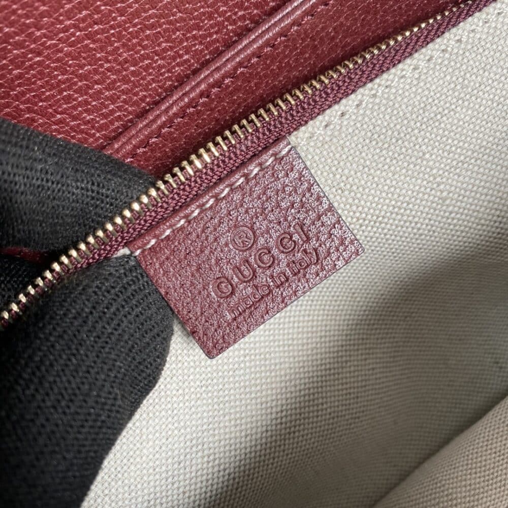 GUCCI HORSEBIT 1955 ORIGINAL GG SHOULDER BAG BURGUNDY 25CM 602204 9Y9NG 9865 - Image 5