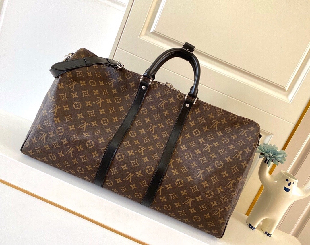 LOUIS VUITTON KEEPALL BANDOULIÈRE 55 MONOGRAM MACASSAR M56714 - Image 4