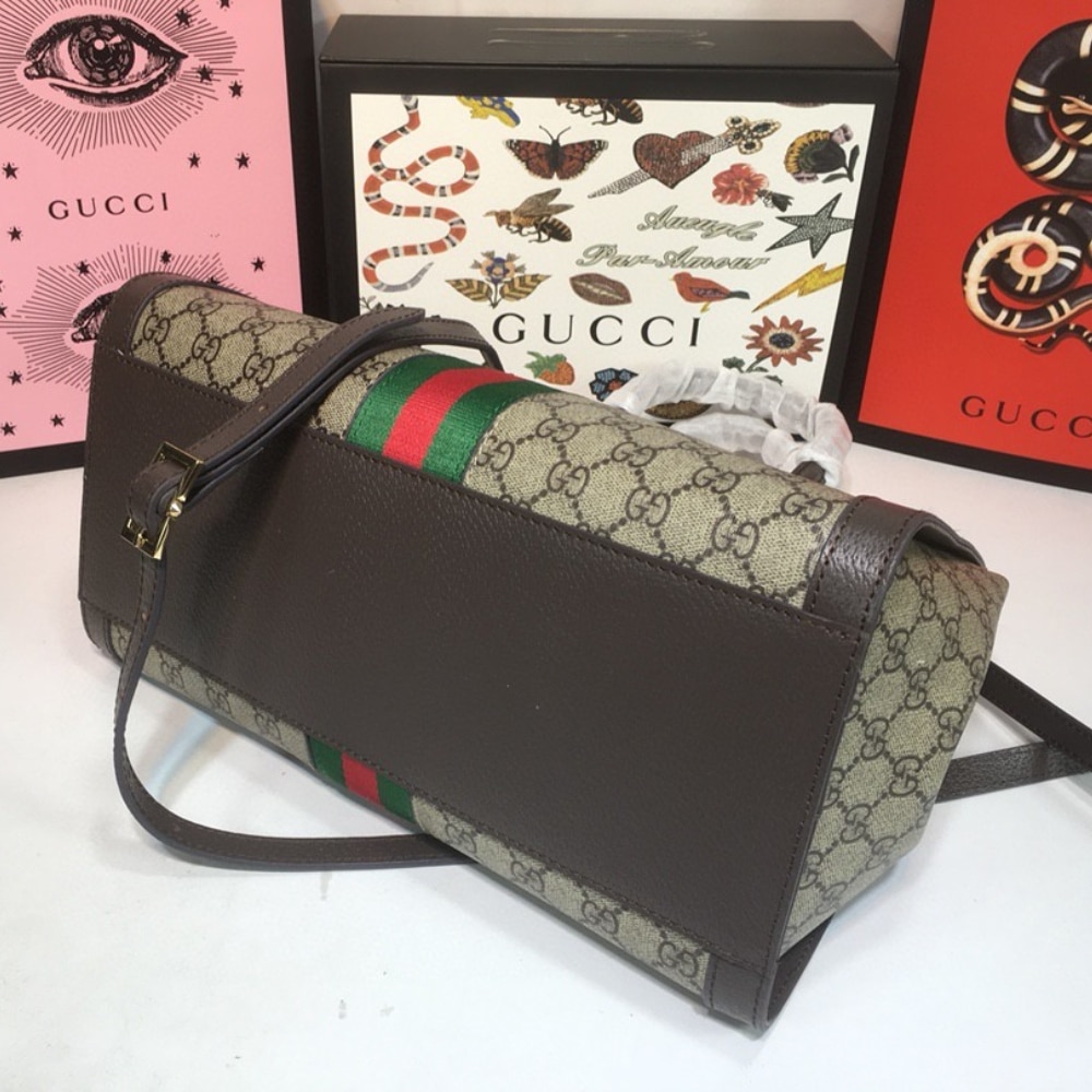 GUCCI OPHIDIA LARGE TOTE BAG BEIGE EBONY 33CM 524537 K05NB 8745 - Image 3