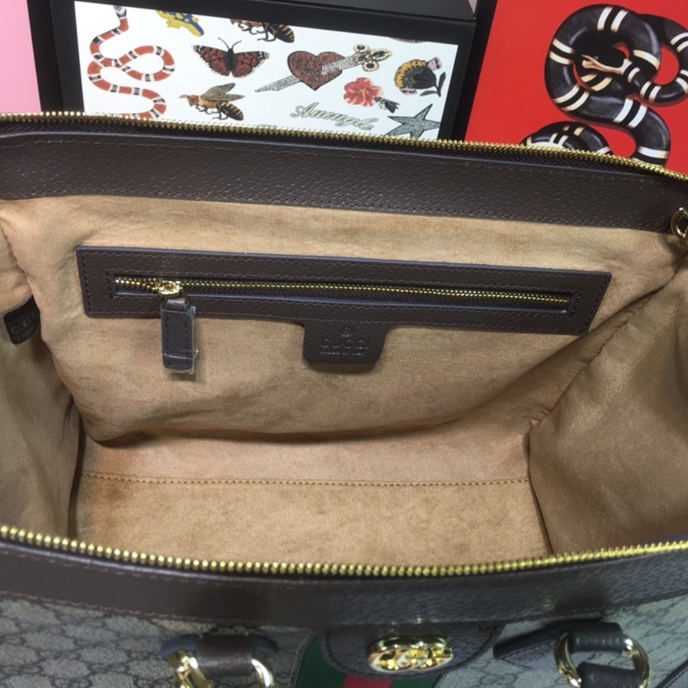 GUCCI OPHIDIA LARGE TOTE BAG BEIGE EBONY 33CM 524537 K05NB 8745 - Image 7