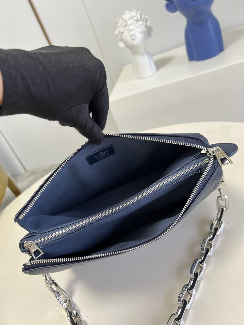 LOUIS VUITTON COUSSIN PM 26CM BLUE M20379 - Image 8