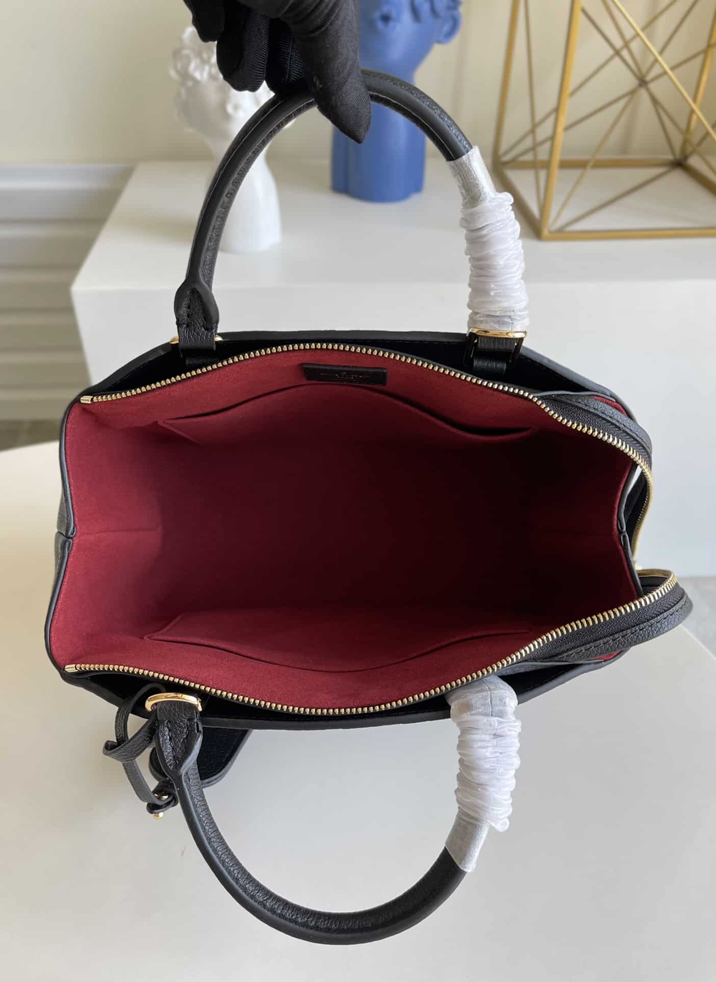 LOUIS VUITTON PETIT PALAIS MONOGRAM EMPREINTE LEATHER BLACK 29CM M58916 - Image 7