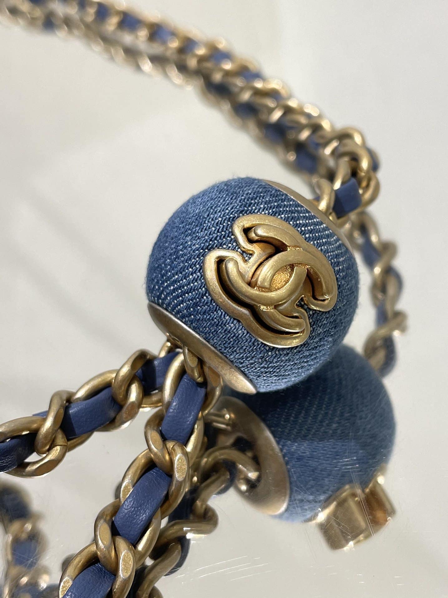 CHANEL DENIM RECTANGULAR CRUSH GHW 20CM - Image 3