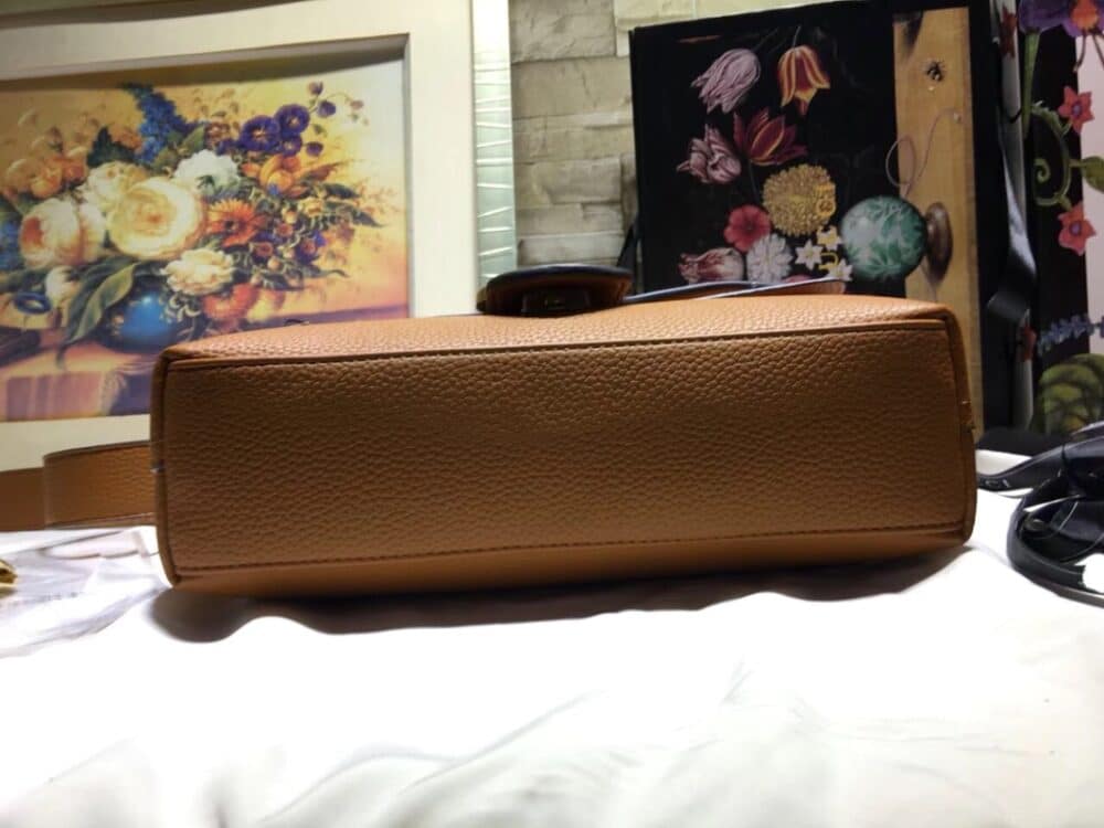 GUCCI GG MARMONT LEATHER SHOULDER BAG BROWN 28CM - Image 8
