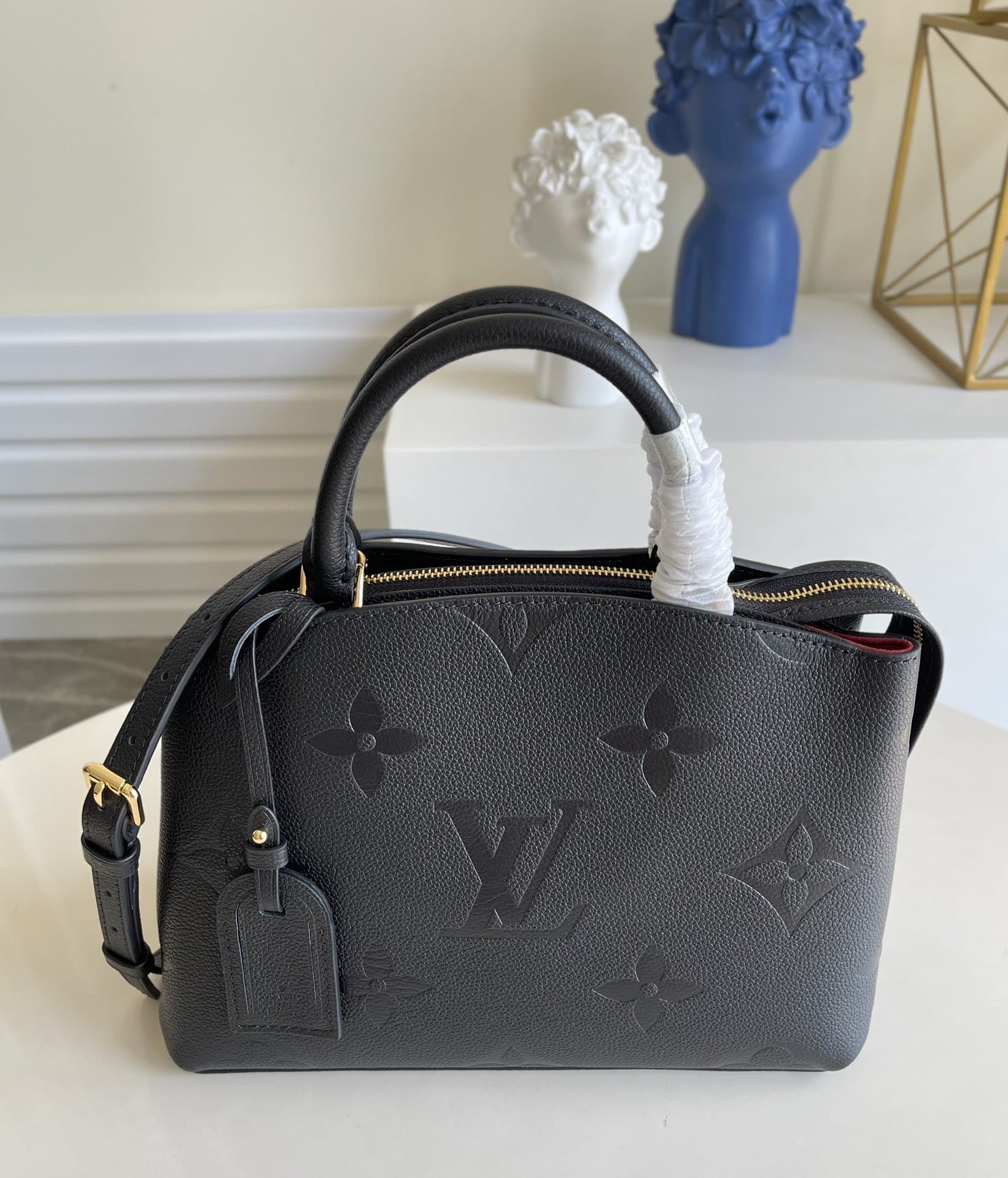 LOUIS VUITTON PETIT PALAIS MONOGRAM EMPREINTE LEATHER BLACK 29CM M58916 - Image 3
