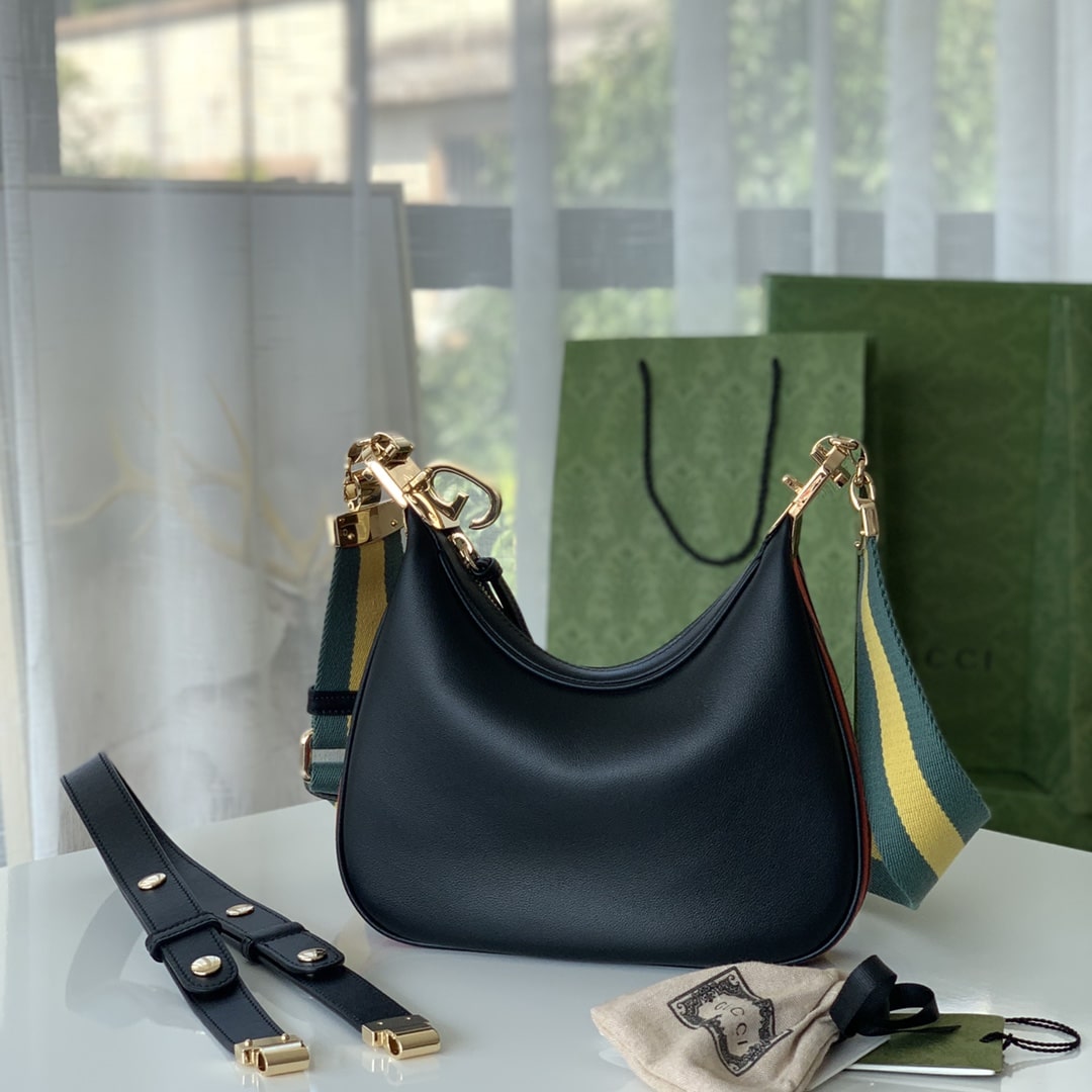 GUCCI GG ATTACHE SMALL SHOULDER BAG IN BLACK 23CM 699409 UXWBG 1037 - Image 8