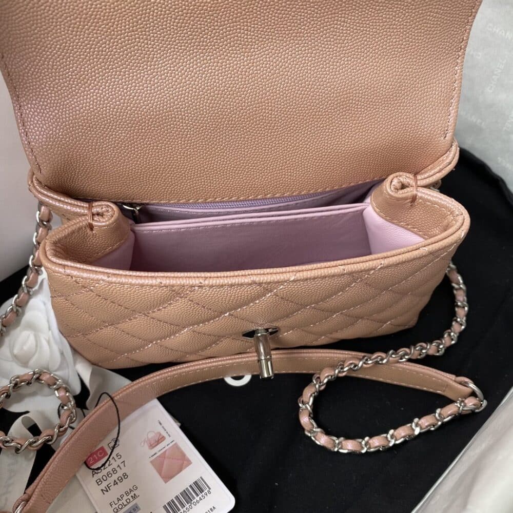 CHANEL HANDBAG PINK 19CM AS2215 - Image 5
