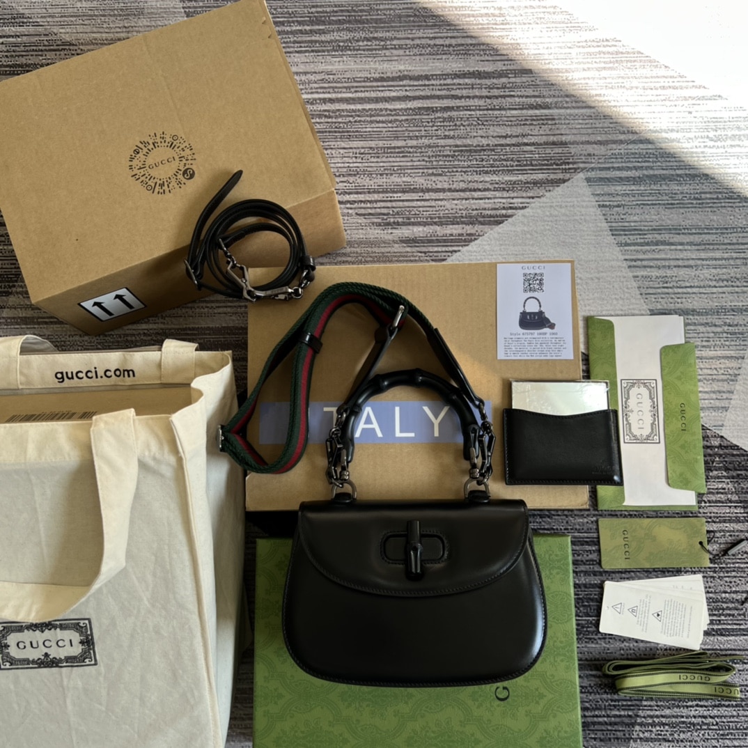 Gucci Bamboo 1947 small top handle bag 675797 10ODP 1060 - Image 9